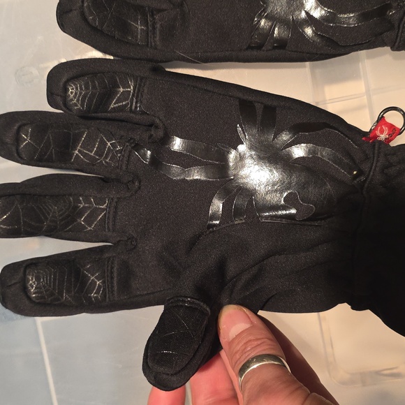 Spyder Black XL Windstop Gloves - Picture 3 of 5